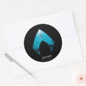 Aquaman | Zie door Aquaman Logo Ocean Graphic Ronde Sticker (Envelop)