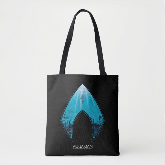 Aquaman | Zie door Aquaman Logo Ocean Graphic Tote Bag (Voorkant)