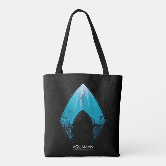 Aquaman | Zie door Aquaman Logo Ocean Graphic Tote Bag (Achterkant)