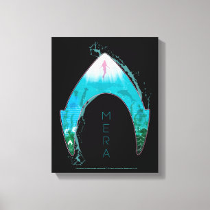Aquaman   Zie door middel van Mera-symbool Ocean G Canvas Afdruk
