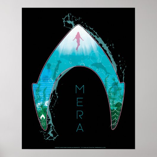 Aquaman | Zie door middel van Mera-symbool Ocean G Poster (Voorkant)
