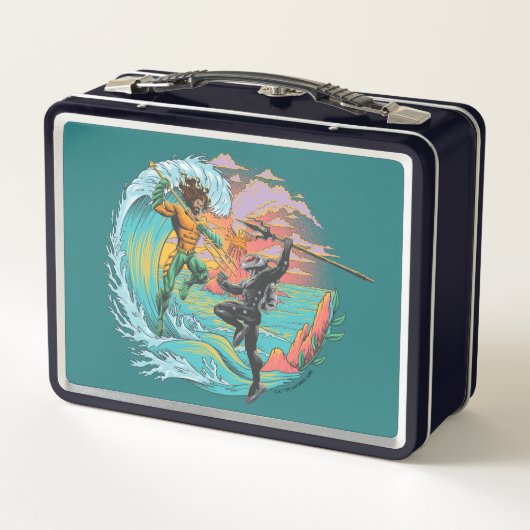 Aquaman & Zwarte Manta getijgolf (Achterkant)