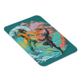 Aquaman & Zwarte Manta getijgolf Magneet (Rechterzijde)