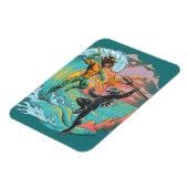 Aquaman & Zwarte Manta getijgolf Magneet (Linkerzijde)