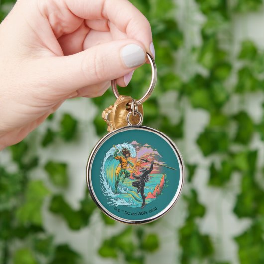 Aquaman & Zwarte Manta getijgolf Sleutelhanger (Hand)