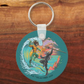 Aquaman & Zwarte Manta getijgolf Sleutelhanger (Voorkant)