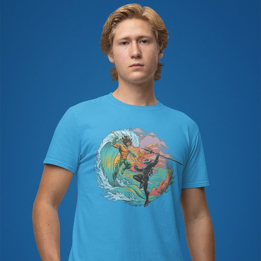 Aquaman & Zwarte Manta getijgolf T-shirt