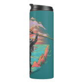 Aquaman & Zwarte Manta getijgolf Thermosbeker (Geroteerd rechts)