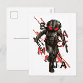 Aquaman | Zwarte Manta Scattered Typography Graphi Briefkaart (Voorkant / Achterkant)