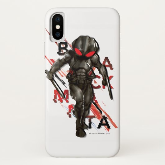 Aquaman | Zwarte Manta Scattered Typography Graphi Case-Mate iPhone Case (Achterkant)