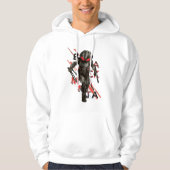 Aquaman | Zwarte Manta Scattered Typography Graphi Hoodie (Voorkant)