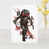 Aquaman | Zwarte Manta Scattered Typography Graphi Kaart (Gele Bloem)