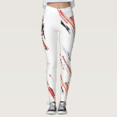 Aquaman | Zwarte Manta Scattered Typography Graphi Leggings (Voorkant)