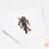 Aquaman | Zwarte Manta Scattered Typography Graphi Ronde Sticker (Envelop)