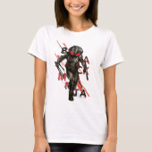 Aquaman | Zwarte Manta Scattered Typography Graphi T-shirt (Voorkant)