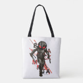 Aquaman | Zwarte Manta Scattered Typography Graphi Tote Bag (Achterkant)