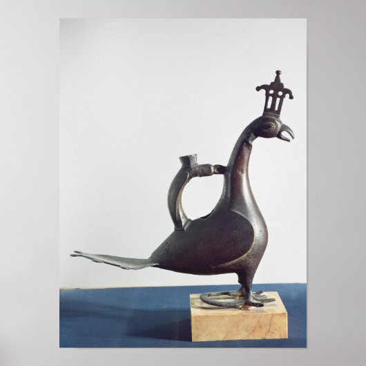 Aquamanile in de vorm van een pauw poster (Voorkant)