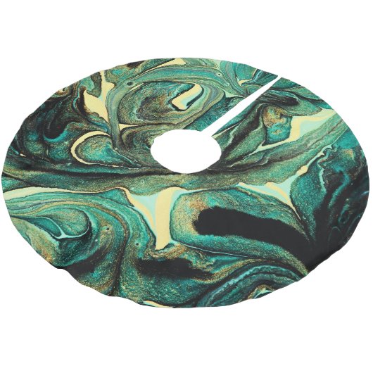 Aquamarijn acrylverf: abstracte achtergrond. kerstboom rok (Gekanteld)