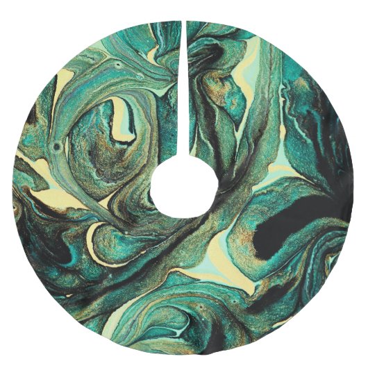 Aquamarijn acrylverf: abstracte achtergrond. kerstboom rok (Voorkant)