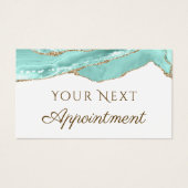 Aquamarijn Agaat Afspraakkaart Visitekaartje (Voorkant)