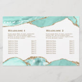 Aquamarijn agaat bifold brochure (Achterkant)