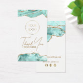 Aquamarijn agaat bijsluiter visitekaartje (Bureau)