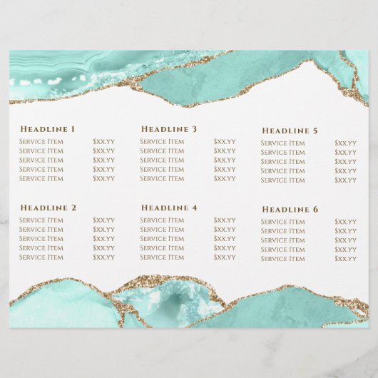 Aquamarijn agaat brochure (Achterkant)