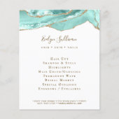 Aquamarijn agaat flyer (Voorkant)