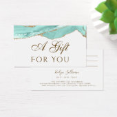 Aquamarijn Agaat Gift Kaart (Bureau)