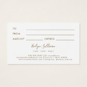 Aquamarijn Agaat Gift Kaart (Achterkant)