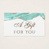 Aquamarijn Agaat Gift Kaart (Voorkant)
