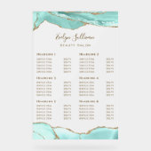 Aquamarijn Agaat prijslijst Acryl Bord (Voorkant)