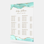 Aquamarijn Agaat prijslijst Acryl Bord (Hoek)