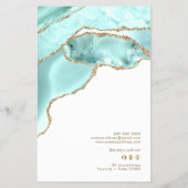 Aquamarijn agaat prijslijst flyer (Achterkant)