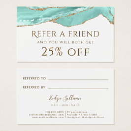 Aquamarijn Agaat Referral Kaart