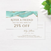 Aquamarijn Agaat Referral Kaart (Bureau)