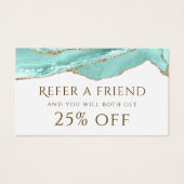 Aquamarijn Agaat Referral Kaart (Voorkant)