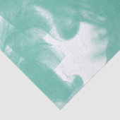 Aquamarijn besmeurt over witte ontkoppeling tissuepapier (Detail)