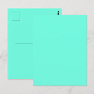 Aquamarijn Blauw Groen Turkoois Effen Kleur Briefkaart