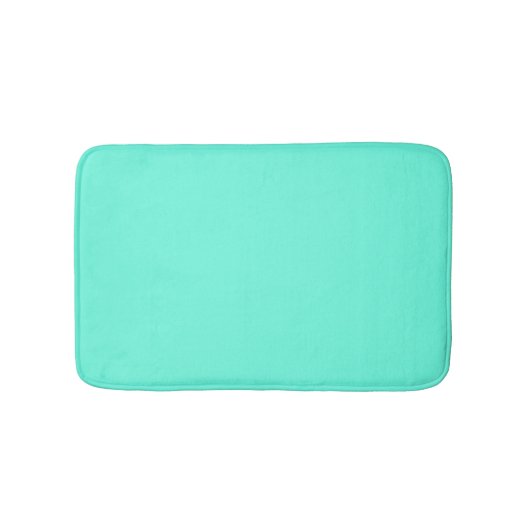 Aquamarijn Blauw Groen Turquoise Stevige Kleur Badmat (Voorkant)