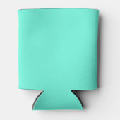 Aquamarijn Blauw Groen Turquoise Stevige Kleur Blikjeskoeler (Voorkant)