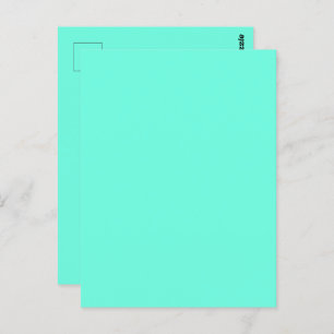 Aquamarijn Blauw Groen Turquoise Stevige Kleur Briefkaart