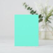 Aquamarijn Blauw Groen Turquoise Stevige Kleur Briefkaart (Staand voorkant)