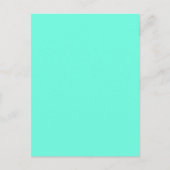 Aquamarijn Blauw Groen Turquoise Stevige Kleur Briefkaart (Voorkant)