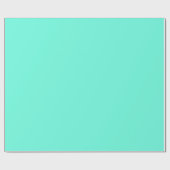 Aquamarijn Blauw Groen Turquoise Stevige Kleur Cadeaupapier (Vlak)