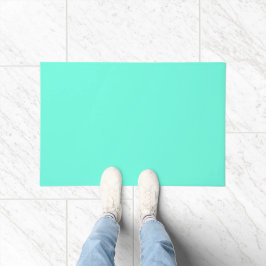 Aquamarijn Blauw Groen Turquoise Stevige Kleur Deurmat