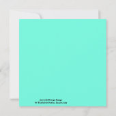 Aquamarijn Blauw Groen Turquoise Stevige Kleur Kaart (Achterkant)