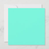 Aquamarijn Blauw Groen Turquoise Stevige Kleur Kaart (Voorkant)