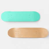 Aquamarijn Blauw Groen Turquoise Stevige Kleur Persoonlijk Skateboard (Horizontaal)