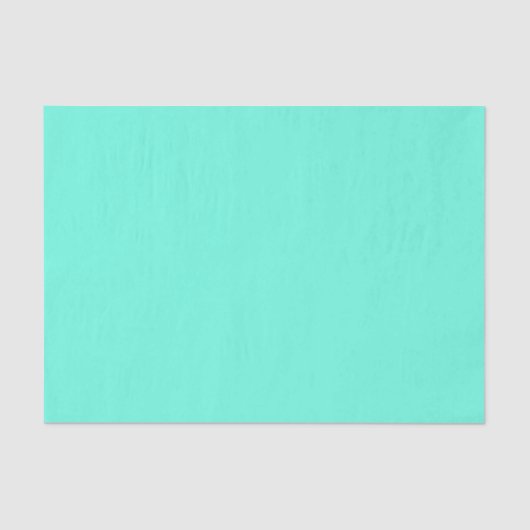 Aquamarijn Blauw Groen Turquoise Stevige Kleur Tissuepapier (Voorkant)